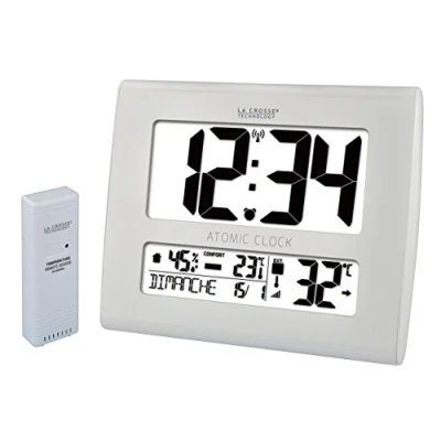 Afbeelding van LA CROSSE TECHNOLOGY Wandklok met temperatuur WS 8020 WHI