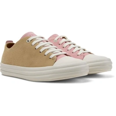 Afbeelding van Camper Hoops Sneakers laag, Dames, Maat: 35, Rosa weiß Leer
