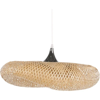 Afbeelding van Beliani BOYNE Hanglamp Zilver Bamboehout
