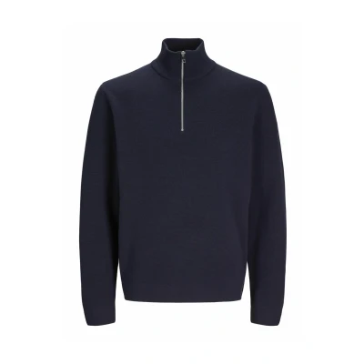 Afbeelding van Jack &amp; Jones Trui Jprblamilano Stitch Knit Half Zip S 12259664 Night Sky Mannen Maat L