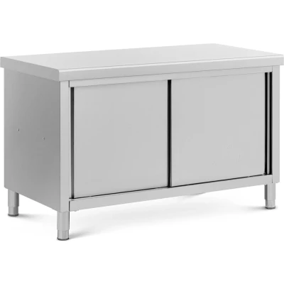 Afbeelding van Royal Catering RVS werkkast met schuifdeuren ECO 140 x 70 cm 500 kg