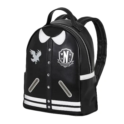 Afbeelding van Wednesday Addams Varsity Casual Rugzak Stijlvolle en Praktische Urban (25cm x 29cm 13cm) voor Dagelijks Gebruik