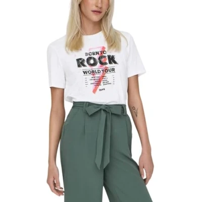 Afbeelding van ONLY Onllucia Reg S/S Top JRS, wit, M, Wit