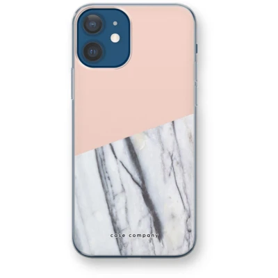 Afbeelding van Case Company® hoesje geschikt voor iPhone 12 A touch of peach Soft Cover Telefoonhoesje Bescherming aan alle Kanten en Schermrand
