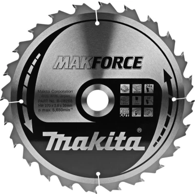 Afbeelding van Makita Cirkelzaagblad voor Hout Makforce Ø 270mm Asgat 30mm 24T B 08268