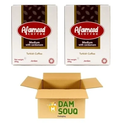 Afbeelding van Damsouq® Multipak Alameed Arabische Koffie (Gemalen) Medium met Kardemom (2x 200GR)