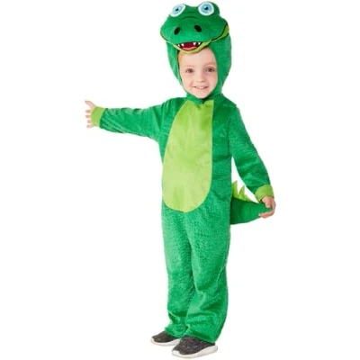 Afbeelding van Smiffys Toddler Crocodile Kinder Kostuum Kids tm 2 jaar Groen