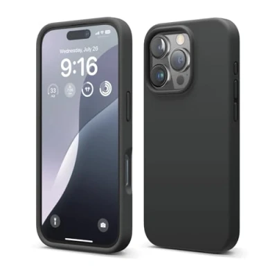 Afbeelding van elago Compatibel met iPhone 16 Pro hoesje, hoogwaardige vloeibare siliconen hoes, volledige beschermhoes, schokbestendig, slanke telefoonhoes