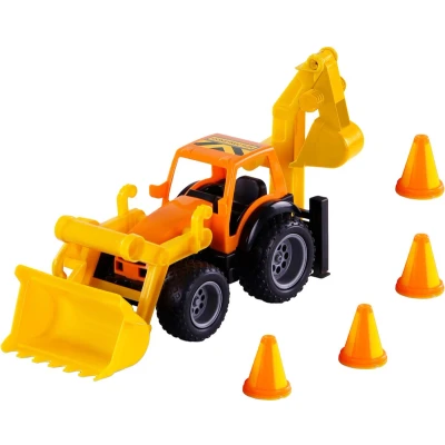 Afbeelding van Cavallino Grip Graafmachine Tractor met Rubberbanden, 38,5cm