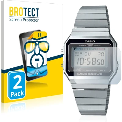 Afbeelding van BROTECT Screenprotector voor Casio A700WE Folie Beschermfolie transparant (2 Stuks)