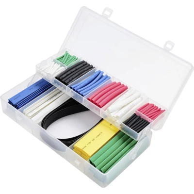 Afbeelding van TRU COMPONENTS TC 13388824 Krimpkous assortiment Zwart, Groen, Rood, Wit, Blue, Geel Krimpverhouding:2:1 171 stuk(s)