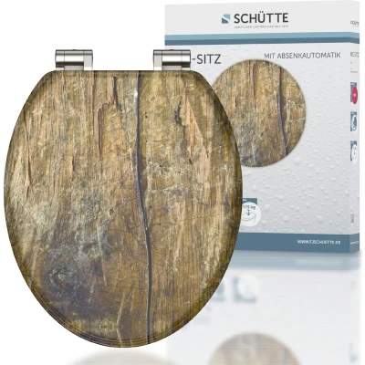 Afbeelding van Toiletbril Solid Wood MDF bruin