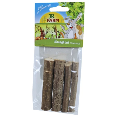 Afbeelding van JR Farm knaagdier knaaghoutstokjes hazelnoot 40 gram 00412 Gebr. de Boon
