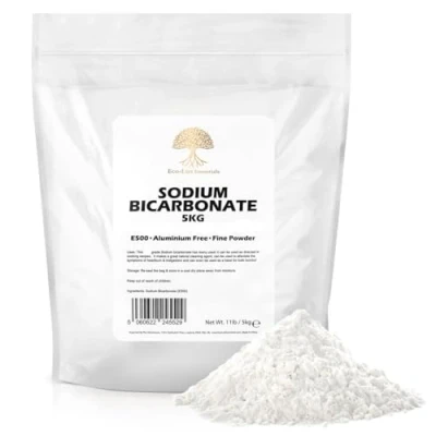 Image de bicarbonate de soude 5 kg pur pour le nettoyage, la cuisson, les bombes bain, odeurs et dents
