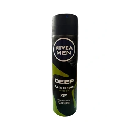 Afbeelding van Nivea Men Deep Black Carbon Amazonia Deodorant Spray Voordeelverpakking 6x150ml