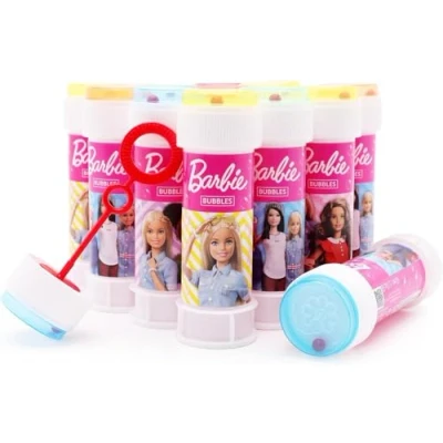 Afbeelding van Toyland® Set van 12 zeepbellenbakken met eetstokjes, 60 ml oplossing en labyrint deksel, zak feestspeelgoed