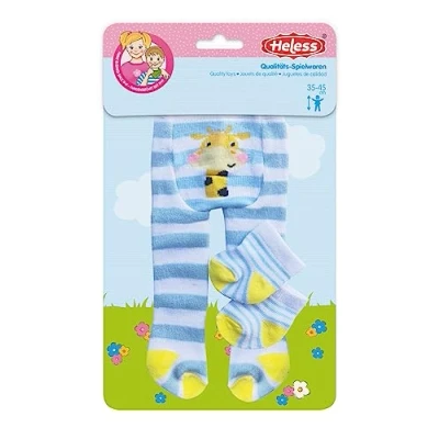 Afbeelding van Heless 878 Poppenkleding in grappig dierendesign, panty&#039;s en sokken met diermotieven 3 designs (gesorteerd), voor poppen knuffels van 35 tot 45 cm