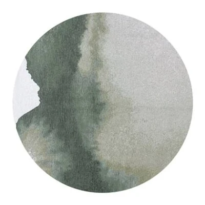 Afbeelding van Louis de Poortere Lagoon Vloerkleed Ø 140 cm Palm Green Meditation