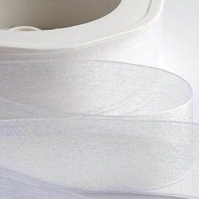 Afbeelding van Italian Options Organza lint, 25 mm x 20 m, wit