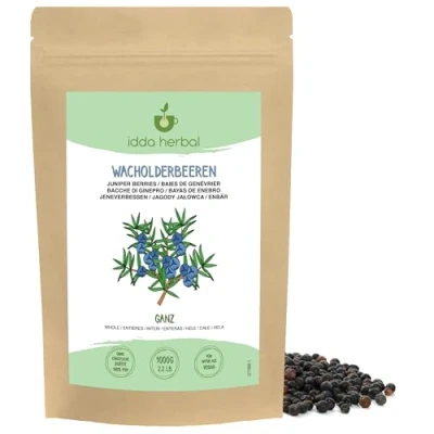 Afbeelding van Gedroogde jeneverbessen (1 kg), hele jeneverbessen, rauw en ongezoet, 100% natuurlijk puur, veganistisch