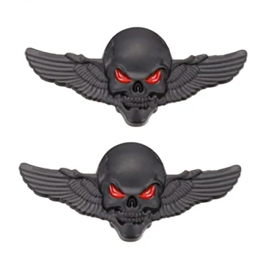 Afbeelding van 2 stuks metalen emblemen voor auto, bestelwagen, kofferbak, enz. (zwart)