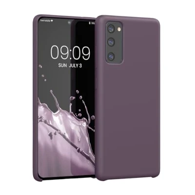 Afbeelding van kwmobile telefoonhoesje geschikt voor Samsung Galaxy S20 FE Hoesje met siliconen coating Smartphone case in Bleke iris