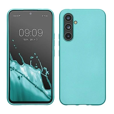 Afbeelding van kwmobile telefoonhoesje geschikt voor Samsung Galaxy A54 5G Hoesje smartphone Back cover in metallic mintgroen