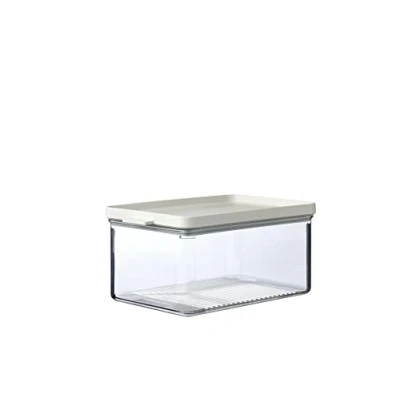 Image de Mepal Boîte à Fromage Omnia avec Couvercle pour Conteneur Réfrigérant Hermétique Insert Anti condensation Fraîcheur Divers Fromages 2000 ml Nordic white