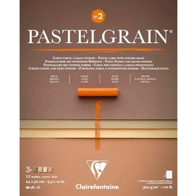Afbeelding van Clairefontaine Pastelmat No.2 Pastelgrain 24 x 30 cm 4 kleuren