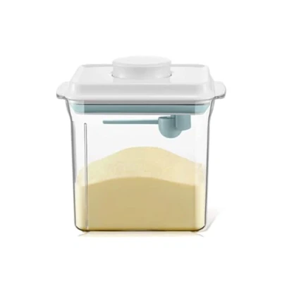 Afbeelding van Melkpoederverdeler 1700 ml. Verzegelde poedercontainer. Draagbare opbergdoos voor melkpoeder. Vochtdichte afsluiting het bewaren van melkpoeder, voedsel en granen.
