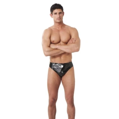 Afbeelding van Rimba Latex Play Herenslip zwart maat S