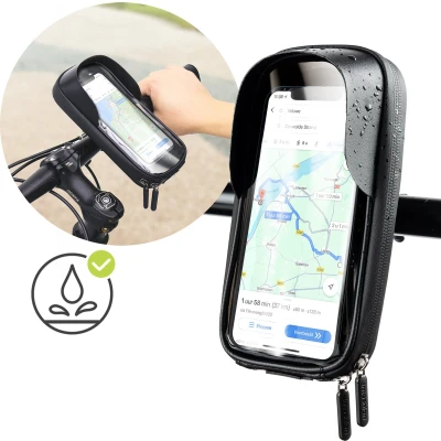 Afbeelding van iMoshion Fietshouder Waterdicht met Zonneklep GSM Houder 360 Graden Rotatie Telefoonhouder Fiets Ook geschikt voor Scooter en Motor Zwart