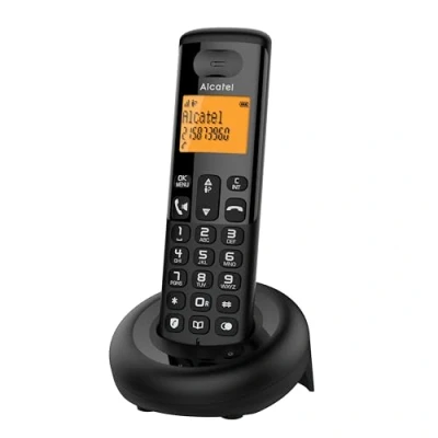 Image de Téléphone fixe sans fil Alcatel E260 avec Fonction blocage des appels publicitaires Noir