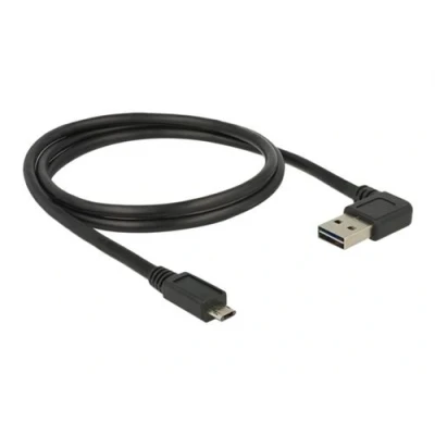 Image de Delock EASY USB Câble Micro de type B (M) reversible pour 90 en angle réversible 2.0 1 m noir