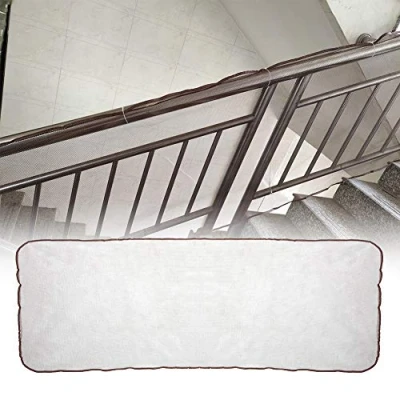 Afbeelding van Balkon, veiligheidsnet, 2 m, veiligheidsnet voor kinderen, trappen, duurzaam veiligheid binnentrappen, rails, cribs, balkon (koffie)