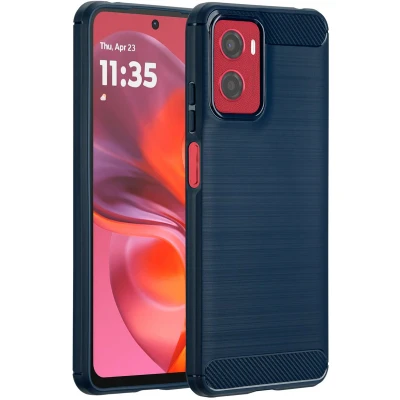 Afbeelding van imoshion Brushed Backcover voor de Motorola Moto G05 / E15 Donkerblauw