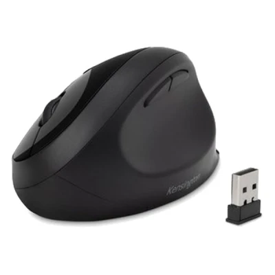 Image de Kensington Pro Fit Ergo Wireless Mouse Souris ergonomique 5 boutons sans fil 2.4 GHz Bluetooth 4.0 LE récepteur USB noir Pour la vente au détail