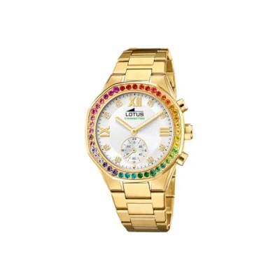 Afbeelding van LOTUS Dameshorloge 18925/5 Connected behuizing van roestvrij staal 316L goud, armband 316L, zilver, armband, zilver.,