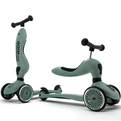 Afbeelding van Scoot&amp;Ride Highwaykick 1 loopfiets en step in de kleur Groen