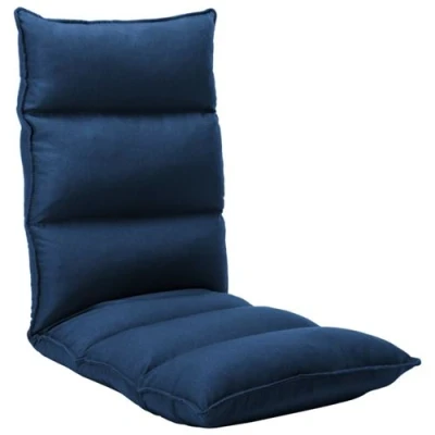Afbeelding van Vloerstoel inklapbaar stof blauw