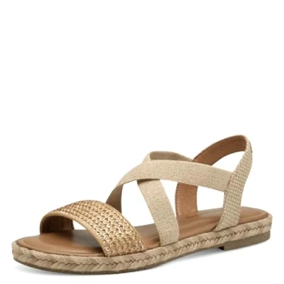 Afbeelding van Tamaris Platte damessandalen 1 28110 44, brons, 41 EU