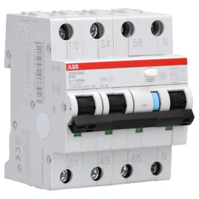 Afbeelding van ABB aardlekautomaat 3P+N B16 DS 203NC 0,03