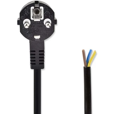Afbeelding van Aansluitsnoer Nedis 1.8 meter (3 x 0.75 mm², Schuko stekker, Haaks)