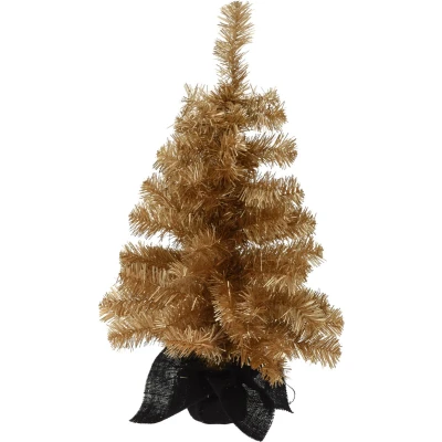 Afbeelding van Kunstboom/kunst kerstboom goud 60 cm Kunst kerstboompjes/kunstboompjes