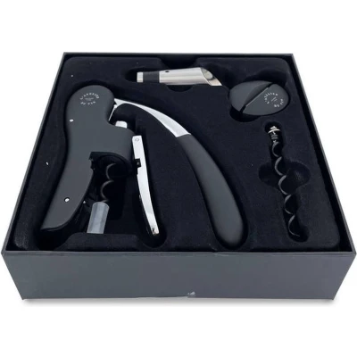 Afbeelding van L&#039;Atelier Du Vin Kurkentrekker met hefboom zwart Luxe Wijn opener Accessoires Set