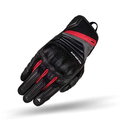 Afbeelding van SHIMA RUSH Motorhandschoenen voor heren ademende handschoenen, versterkt, touchscreen, stad, zomer met afdichtingsbescherming, schokabsorberend, pols en vingers, versterkte handpalm (rood, S)