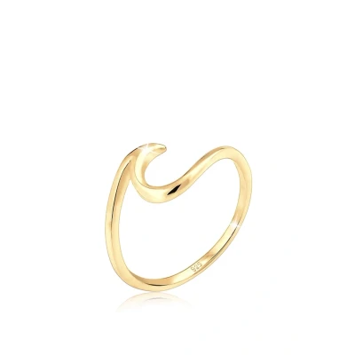 Afbeelding van Elli WAVE Ring goldcoloured, Dames, Maat: 54, Gold coloured