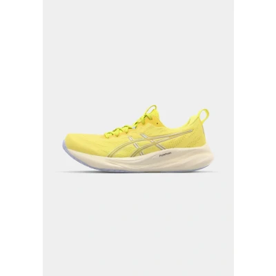 Afbeelding van Asics GEL Pulse 16 Hardloopschoenen voor op de weg, Heren, Maat: 50.5, Citron/white Textiel/ synthetisch