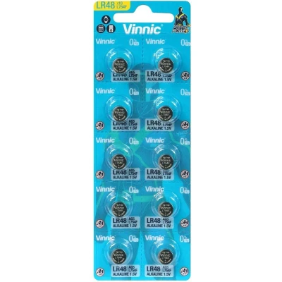 Afbeelding van 10 knoopcellen AG5, LR48 mini Vinnic G5, LR 48, AG 5 alkalinebatterij
