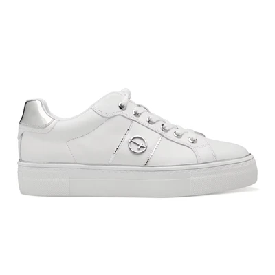 Afbeelding van Tamaris Sneakers laag, Dames, Maat: 41, White silver Leer en imitatieleer